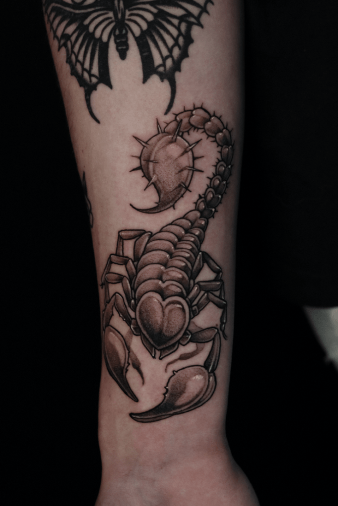 alacran escorpion Blackwork Tattoo
